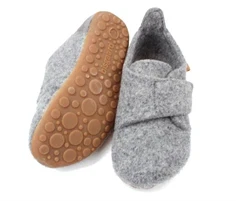 hjemmesko grå uld bisgaard